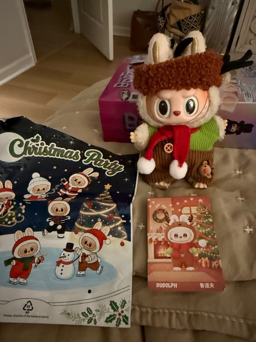 The Monsters Christmas Party Labubu (Rudolph)